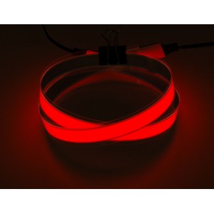 Red Electroluminescent (EL) Tape Strip - 100cm w/two connectors