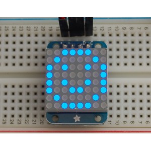 Adafruit Mini 8x8 LED Matrix w/I2C Backpack - Blue -