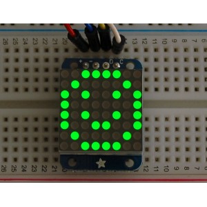 Adafruit Mini 8x8 LED Matrix w/I2C Backpack - Green -