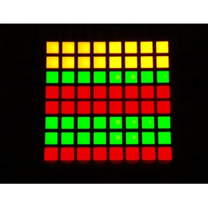 Small 1.2" 8x8 Bi-Color (Red/Green) Square LED Matrix - BL-M12A883DUG-11