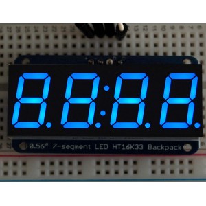 Adafruit 0.56" 4-Digit 7-Segment Display w/I2C Backpack - Blue - 
