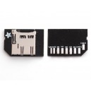 Low-profile microSD card adapter for Raspberry Pi