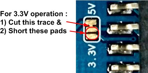 Switching from 5V to 3.3V operation